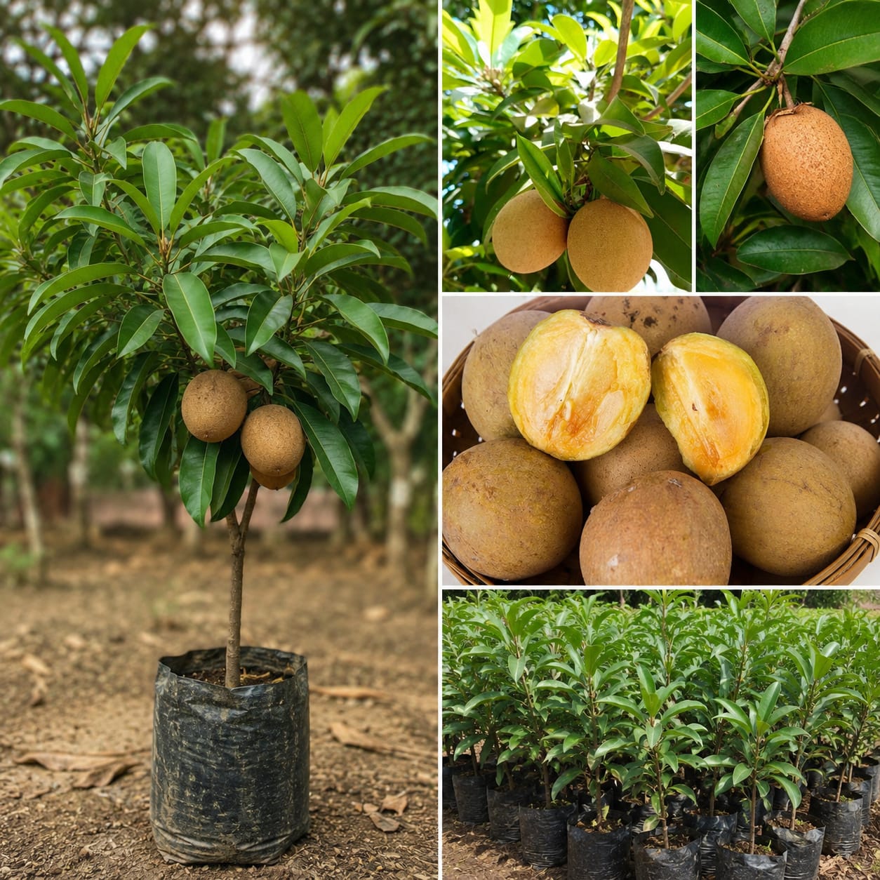 KARIKAR Chiku (Sapota) Live Plant | Grafted Fruit Plant for Home Garden & Terrace | Healthy Live Plant