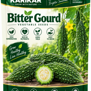 KARIKAR Bitter Gourd Seeds for Home Garden | Premium Karela Vegetable Seeds | High Germination 50+ Seeds