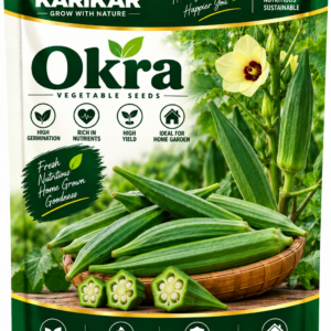 KARIKAR Okra Seeds for Home Garden | Premium Lady Finger Vegetable Seeds | High Germination 50+Seeds