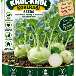 KARIKAR Kohlrabi Seeds for Home Garden | Knol-Khol Vegetable Seeds | Premium Kohlrabi Seeds | High Germination 50+ Seeds