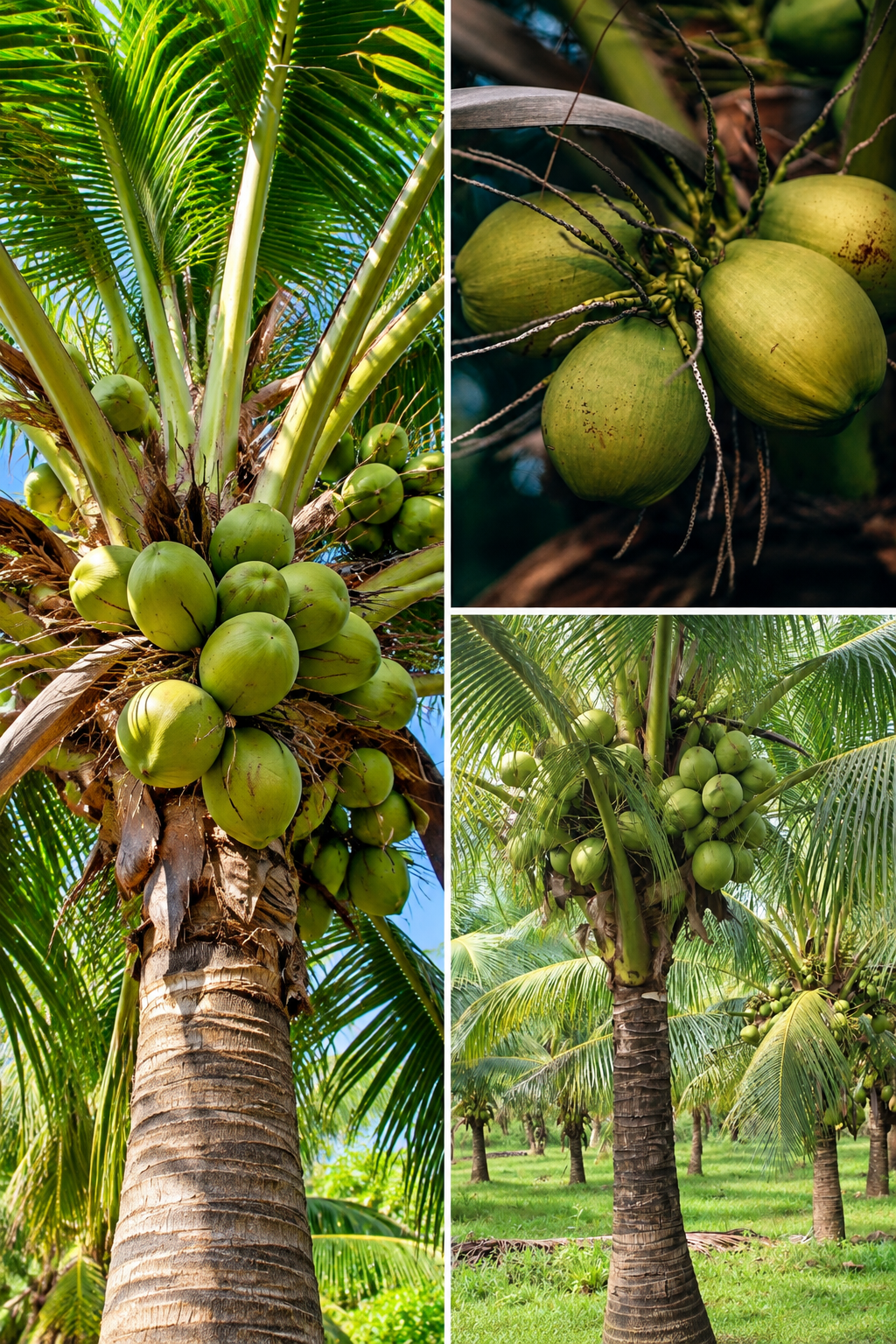 KARIKAR Dwarf Coconut Grafted Live Plant – Healthy Green Coconut Tree for Home Garden