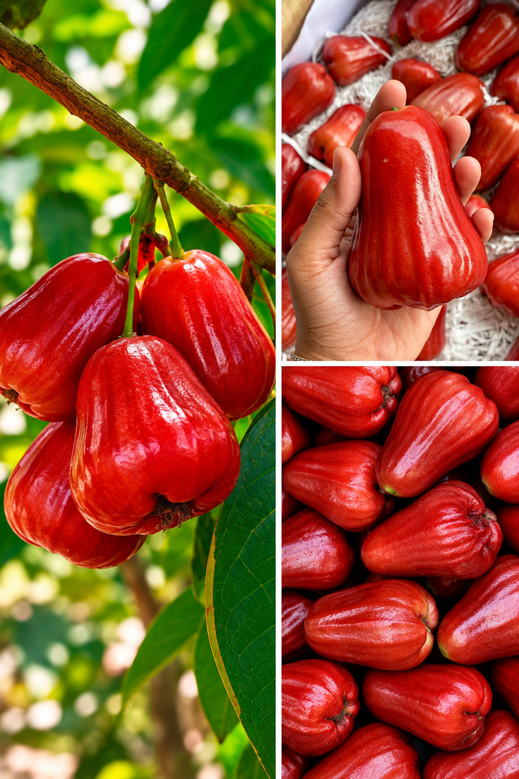 KARIKAR Red Missile Wax Apple Grafted Live Fruit Plant – Healthy Wax Apple Tree Plant for Home Garden