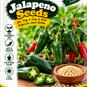 KARIKAR Premium Jalapeno Seeds for Home Gardening, Spicy Green Chilli Vegetable 20+Seeds