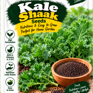 KARIKAR Premium Kale Shaak Seeds for Home Gardening, Curly Kale Vegetable 20+Seeds