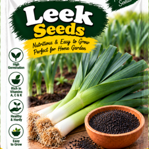 KARIKAR Premium Leek Seeds for Home Gardening, Fresh Leafy Vegetable 20+Seeds