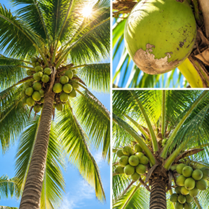KARIKAR Malaysian White Dwarf Coconut Grafted Live Plant for Home Garden