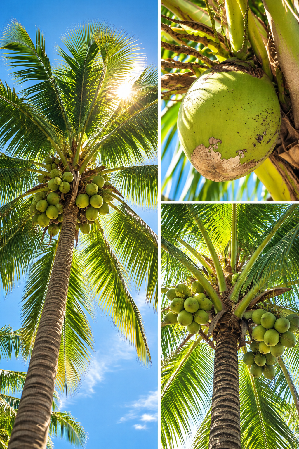 KARIKAR Malaysian White Dwarf Coconut Grafted Live Plant for Home Garden